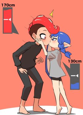 1boy 1girls 2025 alternate_version_available angry blue_eyes blue_hair blush body_growth body_growth_(enlargement) female femdom fully_clothed giantess growing growth height_difference height_growth imminent_vore inkling inkling_girl kissing male nobunagapero octoling octoling_boy on_tiptoe png prevore shocked shocked_expression simple_background size_difference size_theft smaller_female splatoon splatoon_(series) splatoon_2 splatoon_3 taller_male tentacle_hair vore worried worried_expression