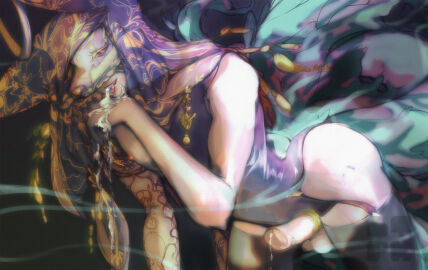 ass blowjob blowjob_face blowjob_pov bodily_fluids bodysuit bubble_ass bubble_butt bulge cock cock_hungry cock_ring femboy foreskin fox fox_ears fox_tail foxboy gay gay_blowjob gay_male gay_sex ghost jewelry male male_focus male_only male_pov mask nipples penis tail thigh_highs thighhighs thighs tongue tongue_out uncircumcised uncut yaoi