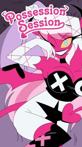 animated ass ass_grab blue_eyes breasts clothing dez-a-sketch feeling_pleasured female_focus girl grabbing_own_ass helluva_boss huge_ass huge_breasts huge_thighs long_hair mirror panels pink_body pink_eyes pink_hair possessed succubus succubus_horns succubus_tail succubus_wings tagme touching_ass touching_self verosika_mayday_(helluva_boss) video vivienne_medrano voice_acted