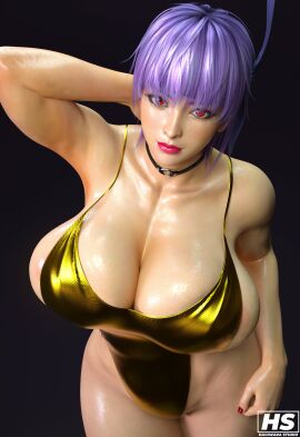 1girls 2024 3d artist_logo artist_signature ayane_(doa) bangs big_breasts breasts busty choker cleavage color colored dead_or_alive female full_color hagiwara_studio hair huge_breasts japanese japanese_female large_breasts light-skinned_female light_skin lipstick long_hair massive_breasts nail_polish nails naughty ponytail purple_hair red_hair red_lipstick red_nail_polish red_nails seductive swimsuit team_ninja thick_thighs thighs video_game video_game_character video_game_franchise video_games voluptuous voluptuous_female