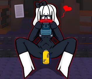 1girls alternate_version_available betty_(the_battle_bricks) blush boots bow dark-skinned_female dark_skin embarrassed female glasses hiding_face nyxwastaken pussy roblox roblox_game robloxian self_upload sex shy stomach_bulge tagme the_battle_bricks tumore vaginal_penetration