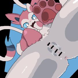 1:1 2025 2d_animation animated anthro anthrofied anus anus_close-up anus_focus ass ass_focus between_legs_view black_nose blinking blue_body blue_fur blue_inner_ear blue_sclera blush blush_lines bodily_fluids butt butt_focus censored censored_genitalia censored_vulva close-up close-up_ass close-up_pussy close_up close_up_ass close_up_pussy close_up_view closeup closeup_view digital_media_(artwork) eeveelution facesitting facesitting_pov female female_anthro fur generation_6_pokemon genital_fluids head_tuft looking_at_viewer loop low_res multicolored_body multicolored_ears multicolored_fur nintendo nude nude_anthro nude_female open_mouth open_smile pawpads pink_anus pink_body pink_ears pink_fur pink_pawpads pink_tongue pixel_animation pixel_art pokemon pokemon_(species) pov pov_facesitting pussy pussy_focus ribbons_(anatomy) short_playtime sitting_on_another sky_necko smile solo spread_legs spreading sylveon tongue tuft vagina vagina_close-up vagina_focus vaginal_fluids vulva white_body white_eyes white_fur