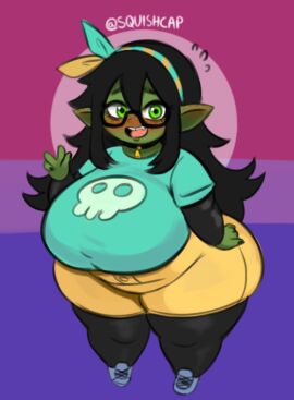 1_female 1_girl 1_girls 1girls artist_signature ass bbw belly big_ass big_belly big_belly_girl big_boob big_boobies big_booty big_breasts big_butt big_ears big_hipped big_hips big_legs big_thighs bisexual_pride_colors black_hair blush boob booty breasts choker chubby chubby_female dark_clothing dark_hair digital_drawing_(artwork) digital_media_(artwork) ear fat fat_ass fat_belly fat_boobies fat_boobs fat_booty fat_breasts fat_butt fat_female fat_folds fat_hips fat_legs fat_thighs female female_focus female_only gigantic_breasts glasses goblin goblin_ears goblin_female green_eyes green_skin green_skinned_female headband hips huge_ass huge_boobies huge_boobs huge_booty huge_breasts huge_butt huge_ears huge_hips huge_legs huge_thighs large_ass large_booty large_butt large_hips large_legs large_thighs legs long_hair messy_hair open_mouth original_character overweight overweight_female pink_tongue plump plump_ass plump_boobies plump_boobs plump_booty plump_breasts plump_butt plump_female plump_hips plump_legs plump_thighs plus_size plus_sized shoes shortstack signature skindentation solo solo_female solo_focus squish_(squishcap) squishcap_(artist) t-shirt teeth thick thick_ass thick_boobies thick_boobs thick_booty thick_breasts thick_butt thick_female thick_hips thick_legs thick_thighs tight_clothing tights tongue