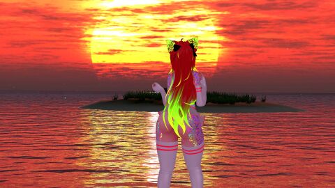 3d animal_ears animal_tail female female_only long_hair outdoors outside sayamelon solo tagme unity_(engine) vrchat vrchat_avatar vrchat_media vrchat_model
