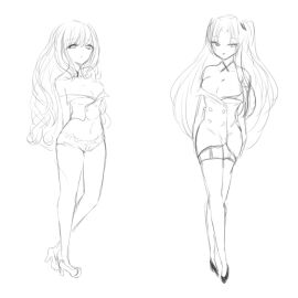 2girls angela_(lobotomy_corporation) female lobotomy_corporation original_character project_moon ten_oekaki