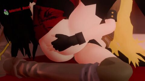 2girls 3d 3d_animation animated black_hair blonde_hair clothed_sex grinding grinding_pussy grinding_through_clothes incest infected_heart kissing lesbian_sex making_out mother_and_daughter mother_on_daughter pussy_on_pussy pussy_to_pussy raven_branwen rwby scissoring tagme tribadism tribadism_through_clothes video yang_xiao_long yuri