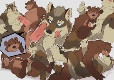 anal anal_sex anthro anthro_on_anthro anthro_penetrated anthro_penetrating anthro_penetrating_anthro ass balls bear blush canid canine canis cutaway duo from_front_position frottage genitals handjob hi_res humanoid_genitalia kissing kissing_while_penetrated kissing_while_penetrating lying male male/male male_on_bottom male_on_top male_penetrated male_penetrating male_penetrating_male mammal mating_press missionary_position on_back on_bottom on_top oriont penetration penile penile_penetration penis penis_in_ass penis_on_face sex versatile wolf