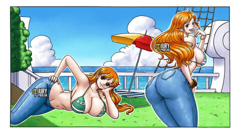 1920x1080 1girls artist_name ass bangs bare_shoulders belly_button big_ass big_breasts bikini bikini_top biting_own_finger blue_tattoo blush blush_stickers blushing blushing_female bracelet breast_press breast_rest breasts breasts_on_floor brown-eyed_female brown_eyes busty cleavage clima-tact clothing cloud clouds collarbone commission curvy earrings eyebrows eyelashes female female_only fit fit_female flower flower_in_hair grass green_floor hand_on_cheek hand_on_hip hand_on_own_hip high_heel_sandals highres hips huge_ass huge_breasts human iury_padilha jeans jewelry jolly_roger large_ass large_breasts laying_on_ground laying_on_side log_pose long-haired_female long_hair looking_at_viewer lounge_chair lying multiple_poses nami_(one_piece) naughty_face navel ocean one_piece one_piece_film_gold open_mouth orange-haired_female orange_hair pants pearl_earrings pinup posing post-timeskip roman_sandals sea seductive seductive_eyes seductive_look seductive_pose ship_deck shoulder_tattoo side_view sideboob skimpy sky smile solo solo_female striped striped_bikini tattoo tattoo_on_arm tattooed_arm teeth thick thick_thighs thighs thousand_sunny tight_clothing tight_pants tongue tree two-tone_bikini umbrella underboob voluptuous voluptuous_female wallpaper water watermark white_border white_earrings wide_hips