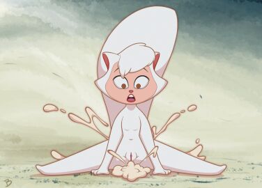 2023 4_fingers abstract_background anthro anthro_only artist_logo ass biped black_eyebrows bodily_fluids breasts brown_eyes cats_don't_dance clitoral_hood clitoris cum cum_from_ass cum_in_ass cum_inside domestic_cat eyebrows featureless_breasts featureless_feet feet felid feline felis female female_anthro fingers flexible fluffy fluffy_tail front_view fur genital_fluids genitals head_tuft hi_res humanoid_genitalia humanoid_pussy light_body light_skin lips logo looking_down mammal navel nude nude_anthro nude_female paws pink_inner_ear pink_tongue plantigrade pussy red_lips roger_bacon sawyer_(cats_don't_dance) sitting small_breasts solo splits spread_legs spreading tail teeth tongue tuft warner_brothers white_body white_ears white_fur white_tail wide_eyed