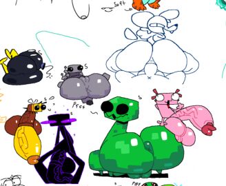2d 2d_(artwork) anus ass axolotl axolotl_(minecraft) balancedfox balls bee_(minecraft) bfad bob-omb creeper creeper_(minecraft) drawpile enderman female male male/male mario_(series) minecraft minercraft nintendo penis plump_labia presenting_pussy puffy_pussy pussy silverfish_(minecraft) soups_(superiorfox) superiorfox tagme