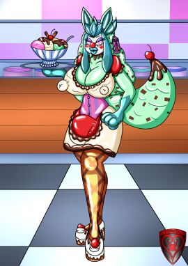 absurd_res after_transformation anthro areola balls big_balls big_penis bimbofication bimbofied canid canine clown clown_makeup clown_nose clownification clownpocalypse dessert eevee eeveelution food fox gender_transformation generation_1_pokemon generation_4_pokemon genital_growth genitals glaceon growth gynomorph herm hi_res ice_cream ice_cream_parlor intersex ladyfoxheart latex lips liquid_latex mammal mint_chocolate_chip_ice_cream nintendo penis penis_growth pokemon pokemon_(species) solo species_transformation thick_lips transformation transformation_sequence zane_the_lantern_fox