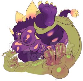 2024 2_penises anal anal_sex anthro balls bfad big_breasts bodily_fluids breast_play breast_suck breasts digital_drawing_(artwork) digital_media_(artwork) diphallia diphallism double_penetration duo feet female genital_fluids genitals ghidorah_(species) godzilla_(series) hi_res huge_breasts kaiju king_ghidorah larger_female male multi_genitalia multi_head multi_penis nipple_fetish nipple_play nipple_suck penetration penis pussy sex size_difference slightly_chubby slightly_chubby_female spacegodzilla sucking tail tail_around_leg tebat tentabat toho vaginal_fluids vaginal_penetration