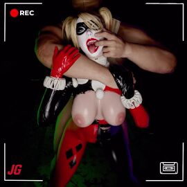 3d_animation animated batman:_arkham_knight big_breasts big_hands blender blonde_hair blue_eyes bouncing_breasts choke_hold dark_room exposed_breasts finger_in_mouth fucked_from_behind fucked_through_clothes harley_quinn harley_quinn_(arkham) harley_quinn_(arkham_knight) harley_quinn_(classic) jiggling_ass jug3d male_penetrating_female mask pale_skin recording sex sex_from_behind slobber spit standing_sex tagme tongue_out video