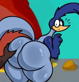 2024 2024s 2boys anthro ass ass_grab avian beak big_ass big_ass_(male) big_butt big_butt_(male) bird blue_body blue_feather_hair blue_feathers blue_hair bubble_ass bubble_butt butt_grab faceless_male feather_hair feathers femboy furry furry_male hair hand_on_ass hand_on_butt holding_ass holding_butt huge_ass imminent_rape imminent_sex lewdewott looking_at_viewer looking_back looney_tunes male male_focus male_only road_runner_(looney_tunes) roadrunner tagme tail thick thick_ass thick_butt thick_thighs thighs warner_brothers wide_hips wile_e._coyote