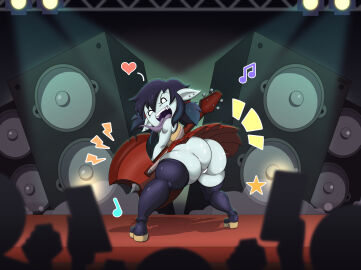 1girls 2024 2d 2d_(artwork) adventure_time alternate_body_type ass big_ass big_butt bottom_heavy bottomless chivox00 clothing concert crowd crowd_taking_pictures crowd_watching electric_guitar female female_focus grey_body grey_eyes grey_skin guitar heart huge_ass huge_thighs large_ass light-skinned_female light_skin long_tongue marceline marceline_the_vampire_queen monster_girl musical_instrument pale-skinned_female pale_skin pointy_ears shortstack skirt speaker speakers stage stage_lights thick thick_ass thick_butt thick_legs thick_thighs thighhighs vampire vampire_girl