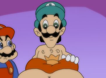 1girls 2boys angry anus blowjob dic_entertainment fake_screencap fake_screenshot female happy_sex holding_head luigi male male/female mario mario_(series) nintendo princess_peach princess_toadstool princess_toadstool_(dic_cartoons) red_hair the_adventures_of_super_mario_bros._3 the_super_mario_bros._super_show!