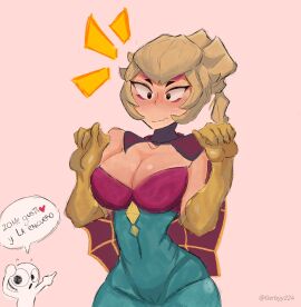 blush boobs brawl_stars breasts charlie_(brawl_stars) clothed female gerbyy224 petite shocked_expression speech_bubble supercell