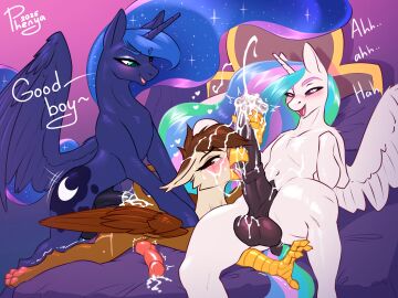 2025 4:3 absurd_res alicorn anal anal_sex animal_genitalia animal_penis avian balls bed blue_eyes blush bodily_fluids brown_eyes canon_x_oc cum cum_in_ass cum_inside cum_on_face cum_on_head cum_while_penetrated darien_platecrete english_text equid equine equine_genitalia equine_penis erection fan_character feathered_wings feathers feral feral_on_feral feral_penetrated feral_penetrating feral_penetrating_feral flared_penis friendship_is_magic from_behind_position ftg_crossgender fti_crossgender furniture genital_fluids genitals good_boy group group_sex gryphon gynomorph gynomorph/male gynomorph_penetrating gynomorph_penetrating_male hasbro hi_res horn intersex intersex/male intersex_penetrating intersex_penetrating_male larger_gynomorph larger_intersex licking lying male male_penetrated mammal medial_ring my_little_pony mythological_avian mythological_creature mythological_equine mythology on_back on_bed oral penetration penile penile_penetration penis penis_in_ass penis_lick phenyanyanya pink_eyes princess_celestia_(mlp) princess_luna_(mlp) quadruped rule_63 sex signature size_difference smaller_male text threesome tongue trio wings