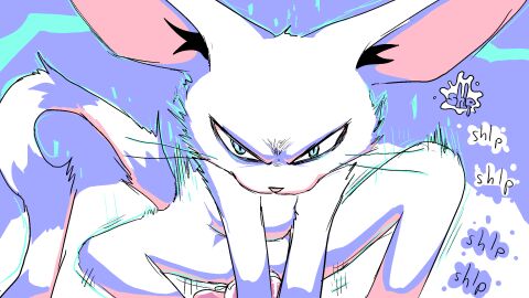 angry angry_sex anthro bandai_namco blue_eyes digimon digimon_(species) dragonweirdo duo felid feline female gatomon genitals glowing hi_res looking_at_viewer male mammal penetration penile penile_penetration penis penis_in_pussy pussy sex sound_effects vaginal_penetration whiskers