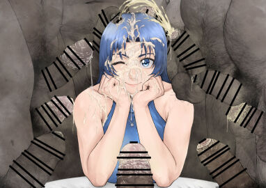 10boys 1girls big_penis blue_hair bukkake censored cum cumming cumshot ejaculation erect_penis erection excessive_smegma facial fat_cock fat_male female foreskin hairy hairy_male happy huge_cock interracial large_penis male multiple_boys multiple_males no10_direct penis penis_on_head precum precum_drip precum_string pubic_hair smegma smell smelly smelly_cock smile stray_pubic_hair surrounded_by_penises thick_penis uncircumcised uncut