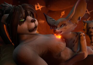 1futa 1girls 3d female futanari intersex pandaren pandaren_female tagme vixenpeeks vulpera vulpera_futa warcraft world_of_warcraft