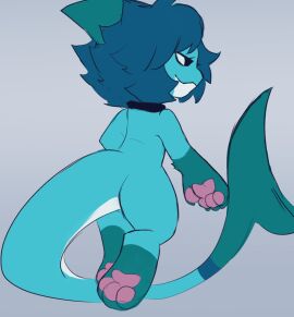 anthro anthro_on_anthro anthro_only black_sclera blue_body blue_fur blue_skin critters_(poppy_playtime) furry_only ki_kidrew maggie_mako_(poppy_playtime) nightmare_critters no_humans poppy_playtime poppy_playtime_(chapter_4) shark shark_tail shark_teeth smiling_critters solo tagme white_pupils