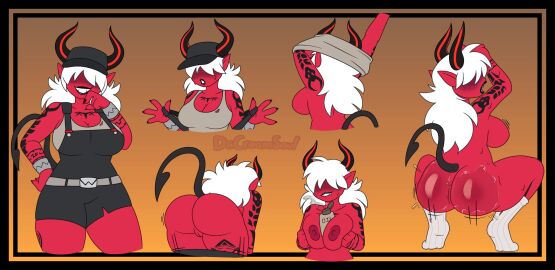 arm_tattoo ass ass_clapping black_horn blush bodily_fluids breasts chest_tattoo clothing demon desdemona_(fortnite) epic_games female footwear fortnite genitals hair hat headgear headwear hi_res horn humanoid leg_tattoo lips lipstick makeup motion_lines mrcreamsom nipples obscured_eyes oil oiled_body oiled_butt oiled_skin oiled_up pussy red_body red_horn red_nipples red_skin shadow shaking shaking_ass shaking_breasts shaking_butt smile smiling_at_viewer socks solo spade_tail sweat tail tattoo twerking undressing white_hair