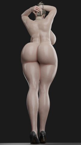 1girls 3d 3d_(artwork) armpits arms_behind_head bare_shoulders blonde_hair busty casual_nudity completely_naked completely_naked_female completely_nude completely_nude_female curvaceous curvy curvy_body curvy_female curvy_figure earrings female female_only final_fantasy final_fantasy_vii final_fantasy_vii_remake from_behind full_body hi_res high_heels highres huge_ass light-skinned_female long_hair mature mature_female mature_woman naked naked_female nude nude_female pearl_necklace pervertmuffinmajima scarlet_(ffvii) seductive shiny_skin solo standing teasing thick_thighs tied_hair venus_body voluptuous voluptuous_body voluptuous_female