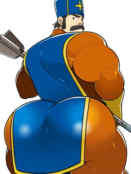 ass bara big_ass big_ass_(male) big_butt dragon_quest male male_only priest_(dragon_quest) solo square_enix takezamurai yaoi