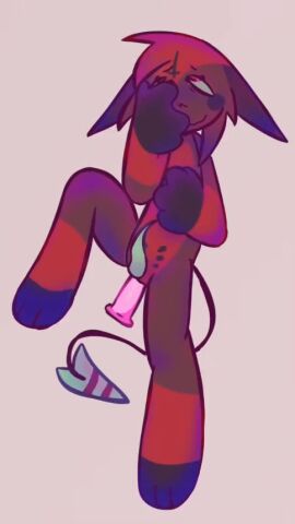 animated animation dildo dildo_in_ass fucking masturbating masturbating_with_dildo masturbation oc original original_character penetration solo top_surgery_scars video