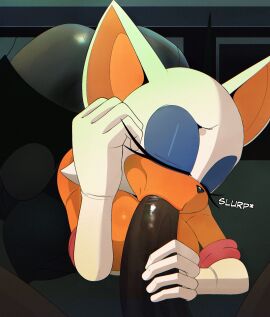 1boy 1girls a_name_for_me ass ass_up bat bat_wings big_penis blowjob blowjob_face bodysuit closed_eyes curved_to_the_right_penis dark-skinned_male dark_skin elbow_gloves eyelashes eyeshadow fellatio female furry gloves hereapathy interracial interspecies lying lying_down makeup male on_stomach onomatopoeia open_mouth oral penetration penis pov rouge_the_bat shiny_clothes slurp sonic_(series) sonic_the_hedgehog_(series) tight_clothing white_fur
