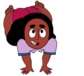 ass begging_pose blackmorty_(artist) booty_shorts connie_maheswaran dark-skinned_female dark_skin female huge_ass looking_at_viewer on_knees short_shorts shorts steven_universe transparent_background