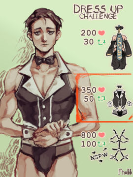 1boy crossdressing finobb francis_mosses maid maid_outfit maid_uniform male male_only masculine_crossdresser solo solo_male that's_not_my_neighbor