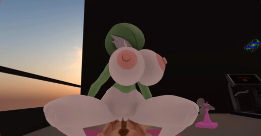 3d animated ass big_ass big_breasts breasts female gardevoir human_on_anthro pokemon pokemon_(species) second_life