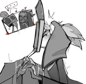 2boys alastor_(hazbin_hotel) gay_sex hazbin_hotel kissing nun radiostatic sanguchito17 tongue_kiss vox_(hazbin_hotel)