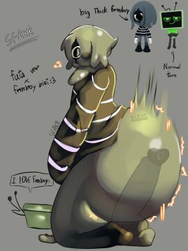 1boy 1boy1girl 1femboy 1futa big_ass big_balls big_butt big_penis big_thighs blot_(dandy's_world) bottom_heavy dandy's_world dandys_world femboy futa_on_femboy futa_on_male futa_on_top futanari giant_ass giant_penis half_naked half_nude huge_ass huge_balls huge_butt huge_cock larger_femboy lazy male male_focus request sfaxk_(artist) simple_background vee_(dandy's_world)