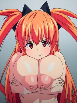 10s 2010s 2018 2d almost_caught animated bathroom bathroom_stall big_breasts breasts bully bullying censored female hasan_de_ageru queen_bee_(animation_studio)