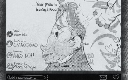 2024 accident accidental_exposure andy_(shizumoh) animal_genitalia animal_penis anthro arctic_fox balls balls_lick canid canine chat cuntboy cuntboy/futa digital_drawing_(artwork) digital_media_(artwork) duo earbuds electronics english_text equine_genitalia equine_penis eyewear fox futanari genitals glasses greyscale halftone headphones heart_symbol hi_res intersex intersex/intersex kinktober_2024 licking livestream mammal monochrome oral penis pubes public public_sex sex shizumoh text thick_thighs tongue trans_man transmasc true_fox