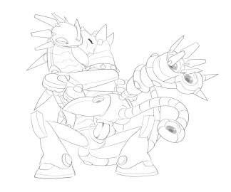 alex_(gears9333) anthro anthro_on_feral anthro_penetrating anthro_penetrating_feral canid canine capcom duo female female_penetrated feral feral_penetrated halbean hi_res machine male male/female male_penetrating male_penetrating_female mammal mega_man_(series) monochrome penetration penile penile_penetration penis penis_in_vagina pussy robot sex sting_chameleon tail vaginal_penetration zoophilia