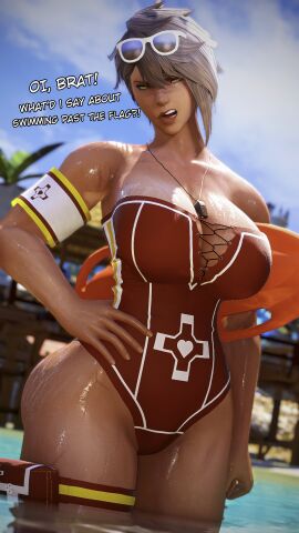 1girls athletic breasts female final_fantasy final_fantasy_xiv huge_breasts ivaraxiv swimsuit tagme