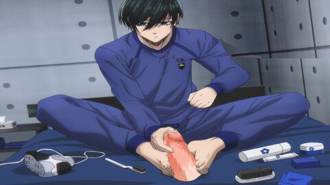 blue_lock footjob gay itoshi_rin male ratiogrim tagme