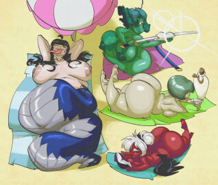 4girls big_ass big_breasts big_thighs breasts curvaceous curvy curvy_figure digital_media_(artwork) female hips hourglass_figure huge_ass huge_breasts huge_thighs lamia large_ass large_breasts large_thighs legs mature mature_female multiple_females multiple_girls naga slb slim_waist tengu thick thick_hips thick_legs thick_thighs thighs tsuchiko voluptuous waist wide_hips wide_thighs yokai youkai