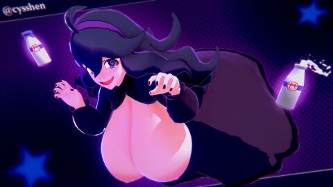 1girls 3d alternate_body_type alternate_breast_size big_breasts breasts breasts_bigger_than_head breasts_out cyshen exposed_breasts female female_only hex_maniac hex_maniac_(pokemon_xy) huge_breasts human light-skinned_female light_skin nintendo npc_trainer pokemon pokemon_xy purple_eyes purple_hair solo solo_female tagme