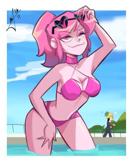 2023 2d 2d_(artwork) 2d_artwork 2girls anana_pina artist_name artist_signature ass background_character big_ass big_breasts bikini breasts cartoon_network choker clothed clothed_female clothing duo duo_female english english_text female female_focus female_only formal formal_wear fully_clothed fully_clothed_female green-haired_female green_hair light-skinned_female light_skin mestre_astral miss_heed_(villainous) mostly_nude mostly_nude_female nude nude_female on_the_phone phone pink-haired_female pink_hair sunglasses sunglasses_on_head text thick_thighs thighs two-tone_hair villainous warner_bros warner_brothers yellow-haired_female yellow_hair