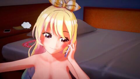 3d drtarnished futa_on_female light-skinned_female light-skinned_futanari love_live! tagme video