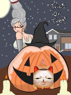1girls 2d anime_girl ass ass_focus ayase_seiko bodypaint censored dandadan earrings feline female gigantic_ass glasses grandmother grey_hair halloween holidays hoop_earrings huge_ass looking_back mature_female pumpkin_butt red_eyes sexy_lingerie snow solo turbo_granny_(dandadan) wide_hips witch witch_hat