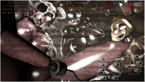 3d animatronic anthro avian beak bear big_breasts bird bodily_fluids bonnie_(fnaf) bow_tie breast_grab breasts brown_body camera_view canid canine chica_(fnaf) chicken clothing cum cum_on_breasts cum_on_face digital_media_(artwork) english_text erection eye_patch eyewear faceless faceless_character faceless_male fangle female five_nights_at_freddy's five_nights_at_freddy's_2 fox foxy_(fnaf) freddy_(fnaf) galliform gallus_(genus) genital_fluids genitals glowing glowing_eyes group hair hand_on_breast hat headgear headwear hi_res hook huge_breasts inside interspecies kneeling lagomorph leafytheleafer leporid lying machine male male/female mammal mangle_(fnaf) nipples nude on_front open_mouth penis phasianid rabbit robot robot_anthro scott_cawthon scottgames text tongue ursine