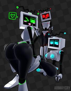 3d arimaycry ass blue_eyes blue_nipples blue_penis blush cuntboy digital_media_(artwork) electronics female for_a_head futanari genitals green_eyes group hi_res humanoid intersex looking_back machine male nipples object_head omegatronic penis presenting presenting_hindquarters pussy rear_view red_eyes robot robot_futa robot_girl robot_humanoid screen screen_face screen_head sitting solo_focus team_fortress_2 television thick_thighs tongue tongue_out trio tv_head