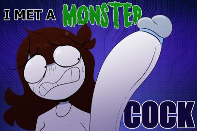 1boy 1girls 2d animated blush cock_shock female jaiden jaiden_animations male penis penis_awe scared sweating throbbing_penis vaz0v youtube