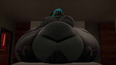 1girls 3d 3d_(artwork) 3d_background 3d_model 3d_render animal_ears anthro anthro_female anthro_focus anthro_only ass bbw big_ass big_breasts black_fur blue-haired_female blue_hair breasts bubble_ass bubble_butt fat fat_anthro fat_belly fat_female female female_focus female_only furry furry_female furry_only fursona huge_ass huge_breasts hyper_ass immobile kingofthekabuto maddie_rattie murine no_humans obese obese_anthro obese_female oc original original_character overweight overweight_anthro overweight_female queenofthekabuto rat rat_ears rat_girl rodent solo ssbbw tagme thick_thighs trans_woman transfem wide_hips